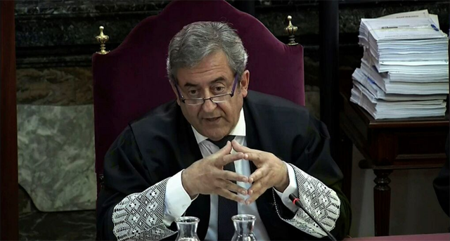 Imagen del fiscal Javier Zaragoza tomada de la seal institucional del Tribunal Supremo (EFE).